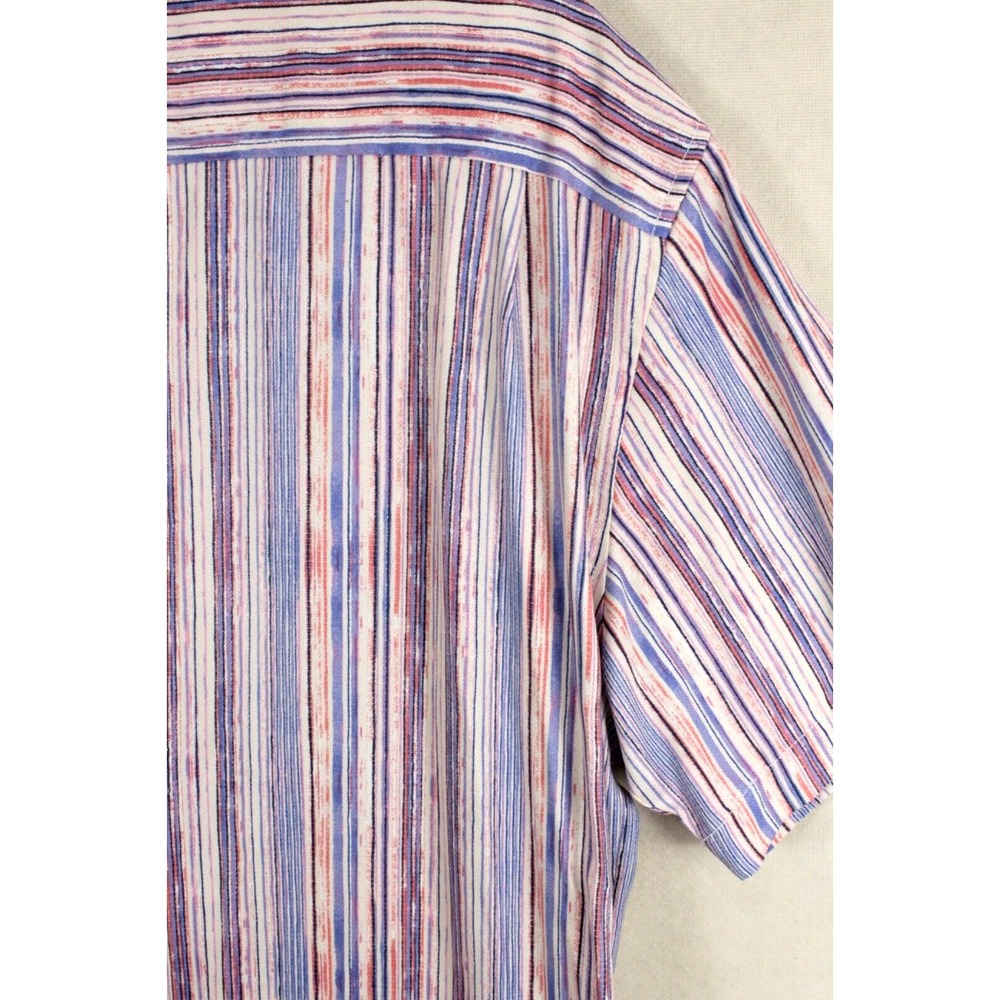 Tommy Bahama ISLAND ZONE Shirt Mens Large Silk Blend Striped - Picture 9 of 16
